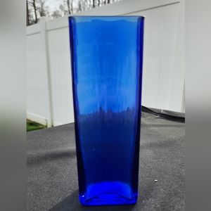 Vintage Cobalt Blue Glass Vase